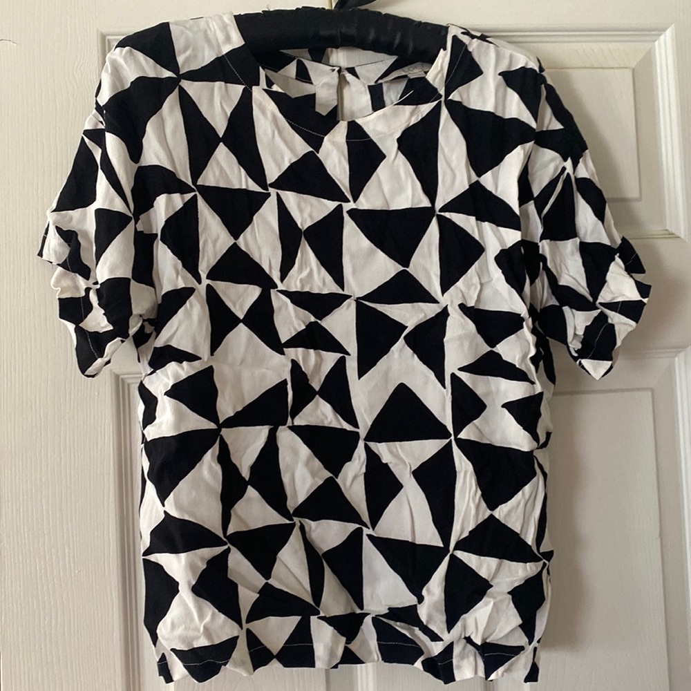 Loft black and white blouse
